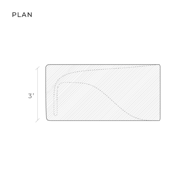 LOOP twisted table, diagram 1, plan view