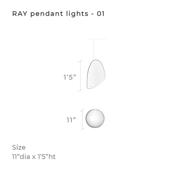 RAY pendant lights 1, elevation