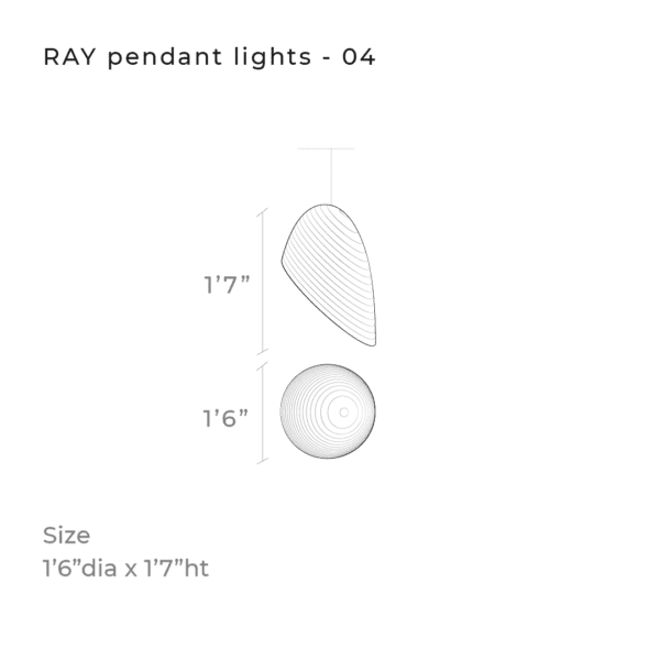 RAY pendant lights 4, elevation
