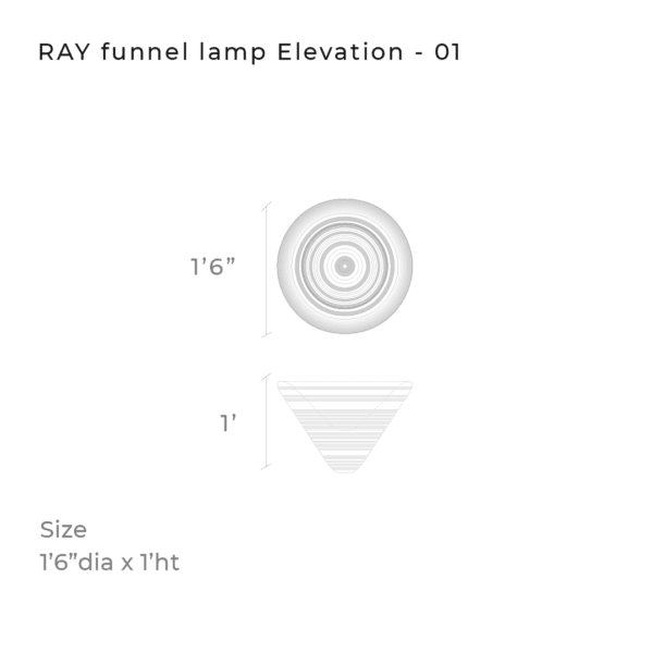 RAY funnel lamp, diagram 2