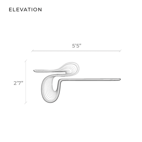 WAVE step console 2.0, diagram 2, elevation