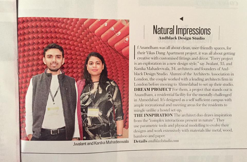 andblack recognised as one of the most promising architects in the country by India Today 