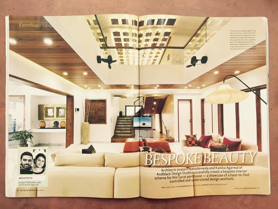 Modern Interiors for anmi penthouse featured in Better Interiors, page 1