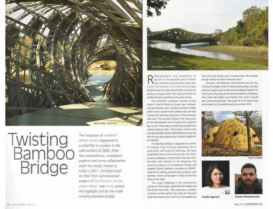 Buildotech Magazine May 2013 Edition, Twisting Bamboo Bridge by andblack design studio
