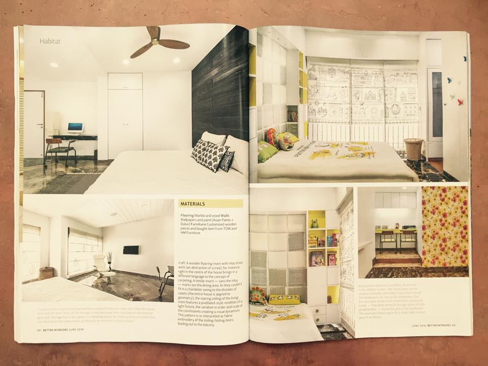 bedroom interiors for anmi penthouse featured in Better Interiors, page 1